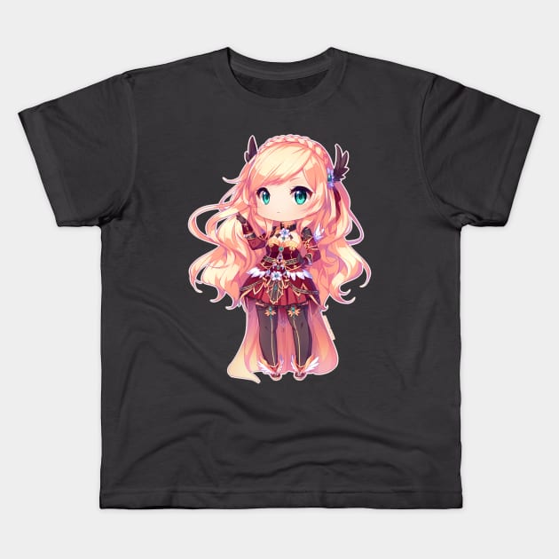Cute Anime girl Kids T-Shirt by WQ10